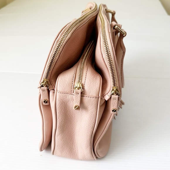 Tory Burch Thea Triple Zip Compartment Satchel Porcelain Pink - Picture 4 of 16